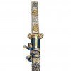 0102072 gladius replica wakizashi manico argento nero decorato
