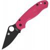 spyderco para 3 lightweight black bd1n pink frn