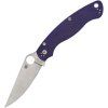 spyderco military 2 plain s110v dark blue g10