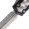 microtech makora stonewash half serrated dagger black bubble