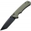civivi button lock brazen black sandvik tanto green g10