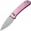 civivi qubit satin sandvik pink aluminum
