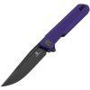 Bestechman Mini Dundee Double Detent Black D2 Purple G10