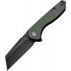 Civivi ExOne Flipper Blackwash NitroV Green Micarta