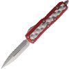 Microtech UTX-85 Daytona Stonewash Serrated Dagger Red Bubble