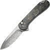 Civivi Elementum II Button Lock Damascus Golden Carbon C18062P-10