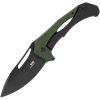 SOG Bulwark Black D2 Green Micarta