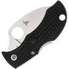 spyderco manbug satin vg10 serrated hawkbill black frn