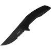 kershaw outright black serrated black g10