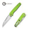 civivi guile front flipper thumb hole knife fluorescent green g10 handle 325 satin finished 14c28n blade c24062b 2 3137377 700x