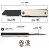 civivi kukei front flipper knife ivory g10 handle 202 black stonewashed nitro v blade c25036 3 with 1pc black leather sheath civivi 3418868 1024x