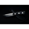 ACTA NON VERBA P200 Mk.II - STONEWASH, PLAIN EDGE, LEATHER SHEATH